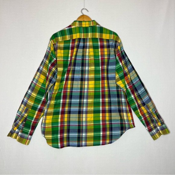 Ralph Lauren Colorful Plaid Y2K Mens Button Up Long Sleeve Dress Shirt Size XL - Picture 6 of 7